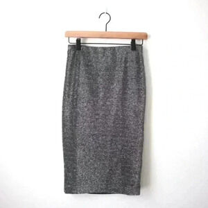 Express NWT Sparkly Silver Metallic Pencil Skirt - Size XS